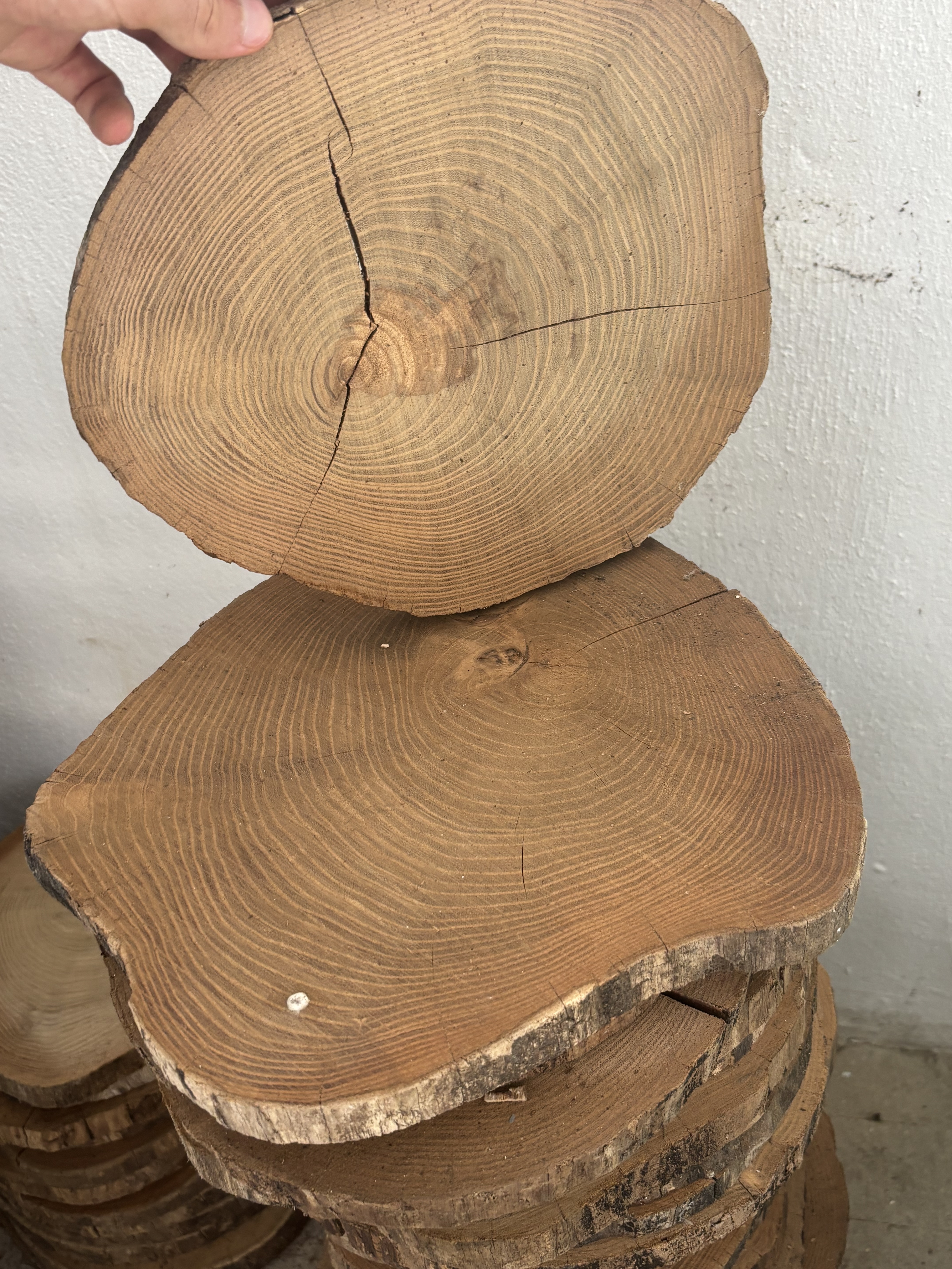Rondelles de bois disponibles au dépôt